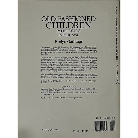 UNCUT Old Fashioned Children Full Color Paper Dolls By Evelyn Gathings 1989 - Picture 2 of 4